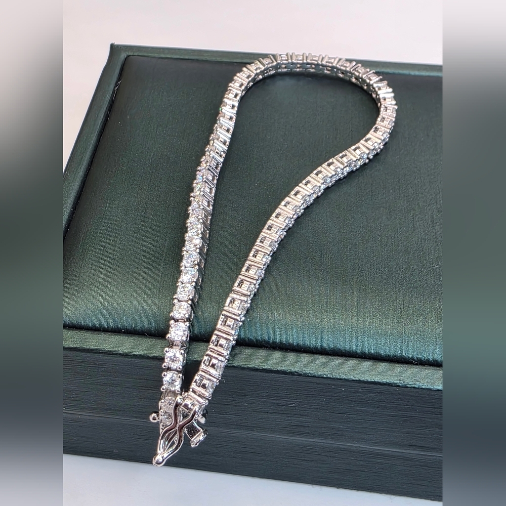 ✨2.5-2.8 CTW Moissanite Tennis Bracelet | 7" S925 Silver | 2mm Stones.